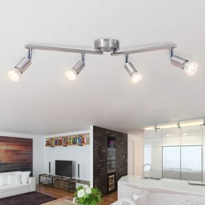 Berkfield Home - Royalton Ceiling Lamp with 4 led Spotlights Satin Nickel