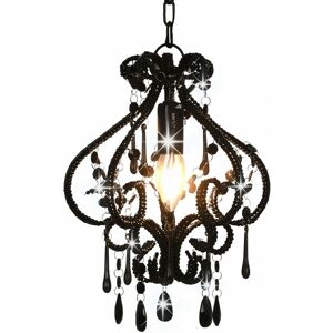 Berkfield Home - Royalton Ceiling Lamp with Beads Black Round E14