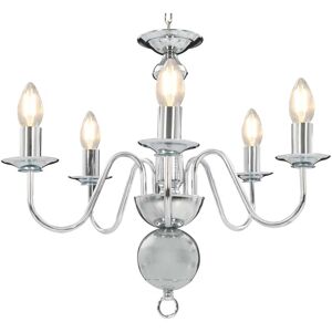 BERKFIELD HOME Royalton Chandelier Silver 5 x E14 Bulbs