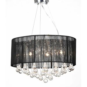 BERKFIELD HOME Royalton Chandelier with 85 Crystals Black