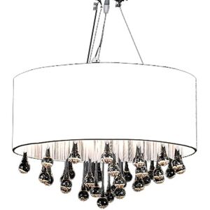 BERKFIELD HOME Royalton Chandelier with 85 Crystals White