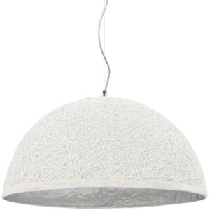 BERKFIELD HOME Royalton Pendant Lamp White and Silver Ø50 cm E27