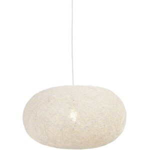 QAZQA Rural hanging lamp white 50 cm - Corda Flat - White