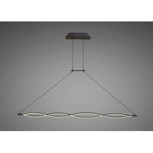 DIYAS Sahara 42W led pendant light, 2800K, 3400lm, frosted acrylic/oxidized brown