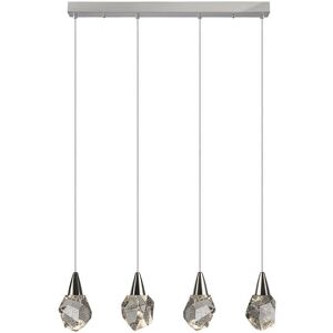 Aquaria 4 Light Bar Pendant Ceiling Light Chrome, Transparent 3000K 1800Lm - Schuller