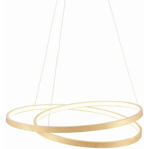 Scribble - led 1 Light Pendant Gold Leaf, Frosted Acrylic - Endon