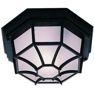 Searchlight - Outdoor - 1 Light Outdoor Flush Ceiling Light Cast Aluminium Black IP54, E27