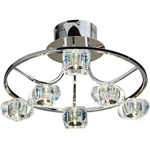 Inspired Lighting - Inspired Clearance - Polana Semi Flush Round 6 Light G4 Polished Chrome, not led/cfl Compatible