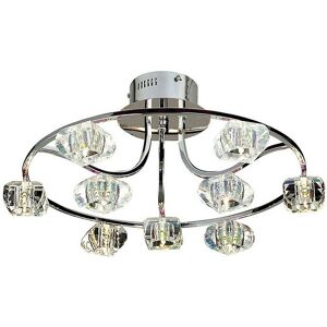 Inspired Lighting - Inspired Clearance - Polana Semi Flush Round 9 Light G4 Polished Chrome, not led/cfl Compatible