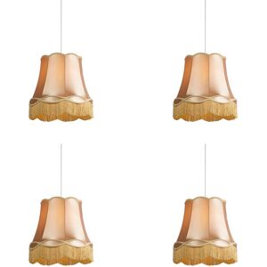 Qazqa - Set of 4 retro hanging lamps gold 45 cm - Granny - Gold/Messing