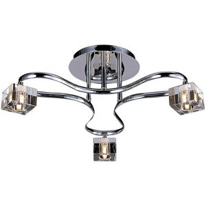 INSPIRED LIGHTING Inspired Clearance - Sisco Semi Flush Round 3 Light G9 Polished Chrome