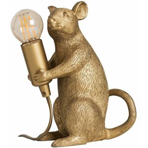 Valuelights - Sitting Rat Table Lamp Mouse Lights Bedside - Gold