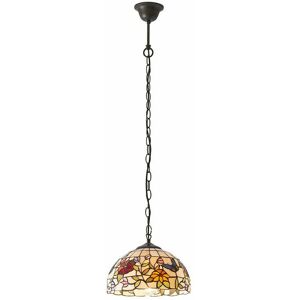 LOOPS Small Tiffany Butterfly Pendant Light - Dark Bronze Finish - Needs 60W E27 gls