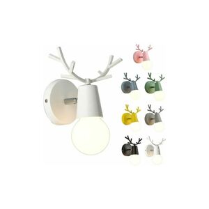 NEIGE SnowDeer Antler Shaped Iron Indoor Wall Lamp, Macaron Color Wall Sconce Light Fixture for Children's Room, Spot Modern Simple Style Indoor Wall Lamp