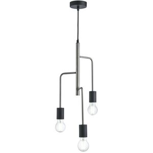 Nielsen Sopely Industrial Style 3 light Ceiling Pendant in Pewter - pewter