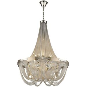 Spring Lighting - 10 Light Chandelier Silver Finish, E14