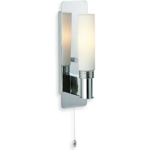 Firstlight Products - Firstlight Spa - 1 Light Single Bathroom Ceiling Switched Wall Light Chrome, Opal Glass IP44, G9