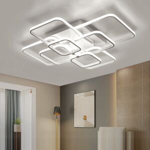 LIVINGANDHOME Square led Ceiling Light Chandelier Lamp Cool White Light, 8 Head