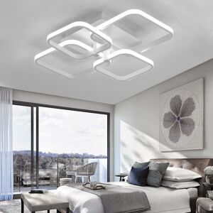 Livingandhome - Square led Ceiling Light Chandelier Lamp Cool White Light, 4 Head