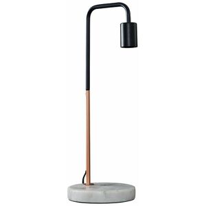 Valuelights - Industrial Style Table Lamp with Marble Base - Copper