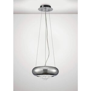 DIYAS Suspension Phyllis Small 2 Bulbs G9 polished chrome/crystal