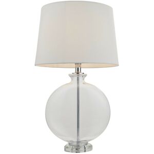 Endon Table Lamp Clear Glass, Nickel Plate Shade