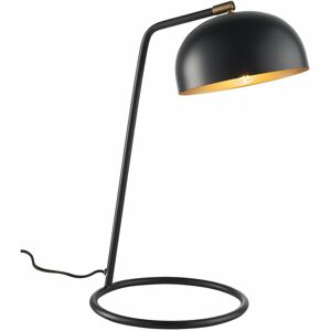 LOOPS Table Lamp - Matt Black & Antique Brass Paint - 10W led E27 - Complete Lamp