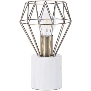 Beliani - Desk Table Bedside Lamp Light Geometric Diamond Brass Small Mooni - Brass