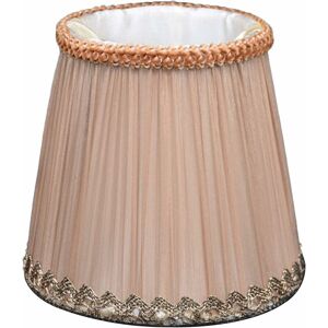 Denuotop - Table Lamps Fabric Lampshade, European Style Candle Crystal Chandelier Wall Lamp Shade, Bedroom Bedside Lamp Shade