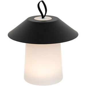 Qazqa - Table lamp black incl. led 3-step dimmable rechargeable - Ivan - Black