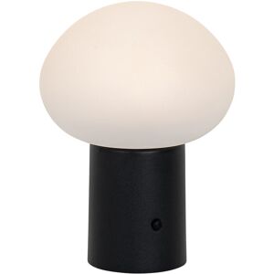 QAZQA Table lamp black incl. led 3-step dimmable rechargeable - Louise - Black