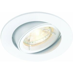 LOOPS Tilting Round Recess Ceiling Down Light White 95mm Flush GU10 Lamp Fitting