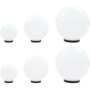 SWEIKO 6 Piece led Bowl Lamp Set Spherical 20/30/40 cm pmma VDTD19880