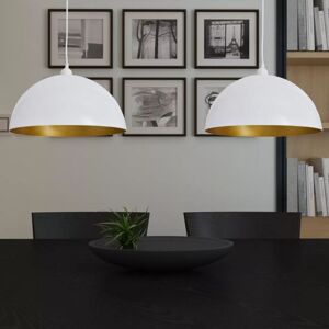 SWEIKO Ceiling Lamp 2 pcs Height-adjustable Semi-spherical White VDTD08550