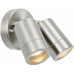 LOOPS Twin Light Adjustable Spotlight - 2 x 7W LED GU10 - Marine Grade Stainless Steel