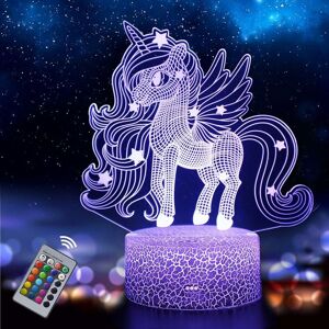 HÉLOISE Unicorn Night Light for Kids, Unicorn Toys for Girls, Color Changing Night Lamp with Remote Control