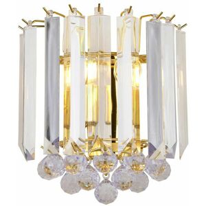 LOOPS Unique Dimmable Wall Light Brass Clear Acrylic Elegant Chandelier Lamp Fitting