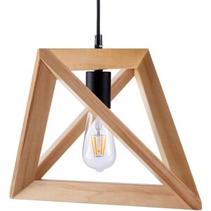 TEAMSON HOME Esposti Pendant Lamp, Modern Hanging & Ceilng Light Fixtures, Suspended Lighting in Natural Wood for Dining Room, Living Room or Kitchen - Natural