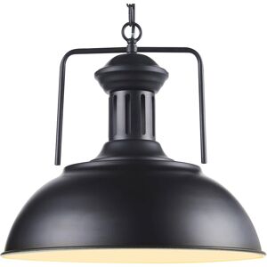 Teamson Home - Piastra Pendant Lamp, Modern Hanging and Ceiling Light Fixture, Suspended Lighting in Black for Dining Room, Living Room or Kitchen