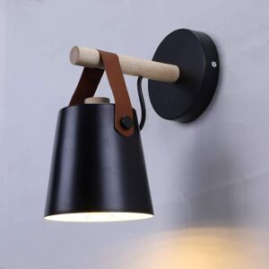 TINOR Vintage Industrial Wall Lamp Nordic Indoor Iron Wood Wall Sconce Retro Light Fixture for Bedroom Living Room Staircase Restaurants Cafe Corridor