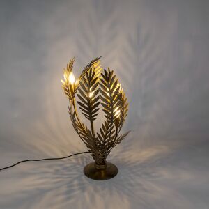 QAZQA Vintage Table Lamp Large Gold - Botanica - Gold/Messing