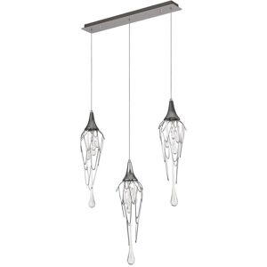 Visconte Efendee Ceiling Pendant Bar Crystal 3 Light - Polished Chrome Litecraft Chrome