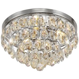 Visconte Maine Ceiling Light Flush Crystal Fitting - Polished Chrome Litecraft Chrome