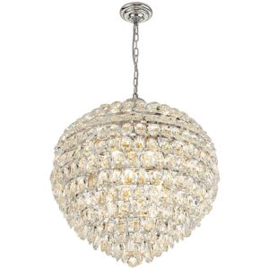 Visconte Maine Ceiling Pendant Crystal 12 Light - Polished Chrome Litecraft Chrome