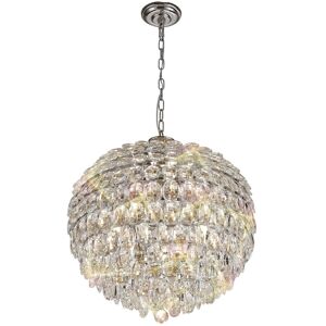 Visconte Maine Ceiling Pendant Crystal 9 Light - Polished Chrome Litecraft Chrome