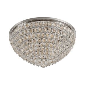 Visconte Maine Flush Ceiling Light Large Crystal Fitting - Chrome Litecraft Chrome