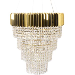 LITECRAFT Visconte Pagani Chandelier 13 Light With 4 Tier Prism Shade - Bronze - Bronze