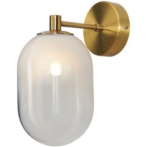 LITECRAFT Visconte Scala Wall Light 1 Arm With White Glass Shade - Brass - Brass