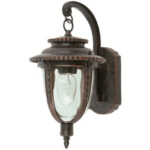 Elstead - St Louis - 1 Light Outdoor Medium Wall Lantern Light Weathered Bronze IP44, E27