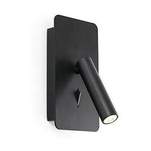 Faro Barcelona - Wall lamp with reading lamp Suau 1 bulb Black